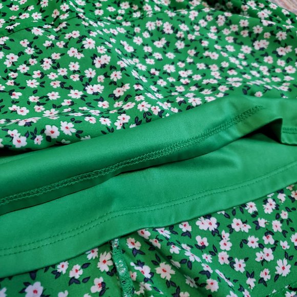 Jessica Simpson Women's Extra Small Green Floral Sleeveless Midi-Dress with Slip - Picture 10 of 10